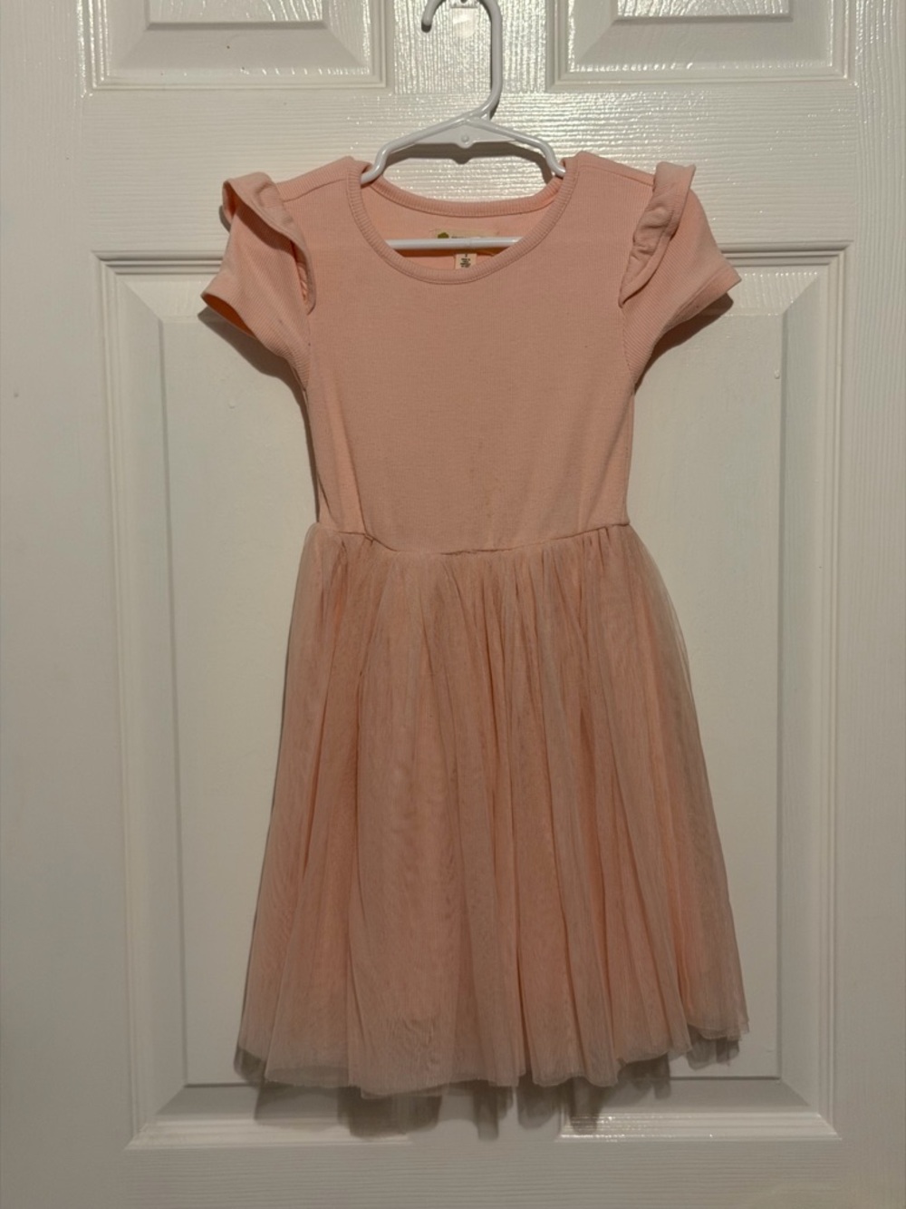 Tucker + Tate Blush Pink Tulle Dress with Ruffle Sleeves